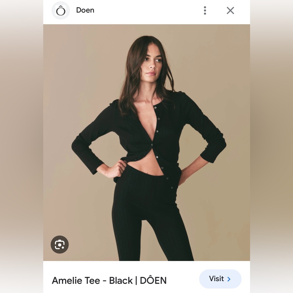 DOEN AMELIE TEE -- BLACK / M